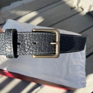Shrunken Bison Leather Belt
